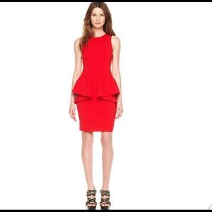 Michael Kors Chili Red dress peplum dress. Size 6